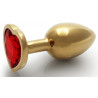 Ouch! Bijou anal Heart Gem S 6 x 2.6 cm Doré-Rouge